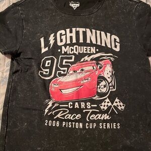 Disney Black Lightning McQueen Short Sleeve Tee